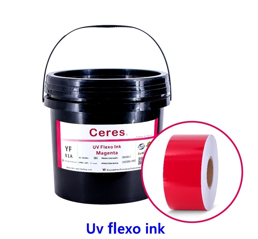 رنگ های UV Flexo Ink CMYK و Panton برای چاپ برچسب