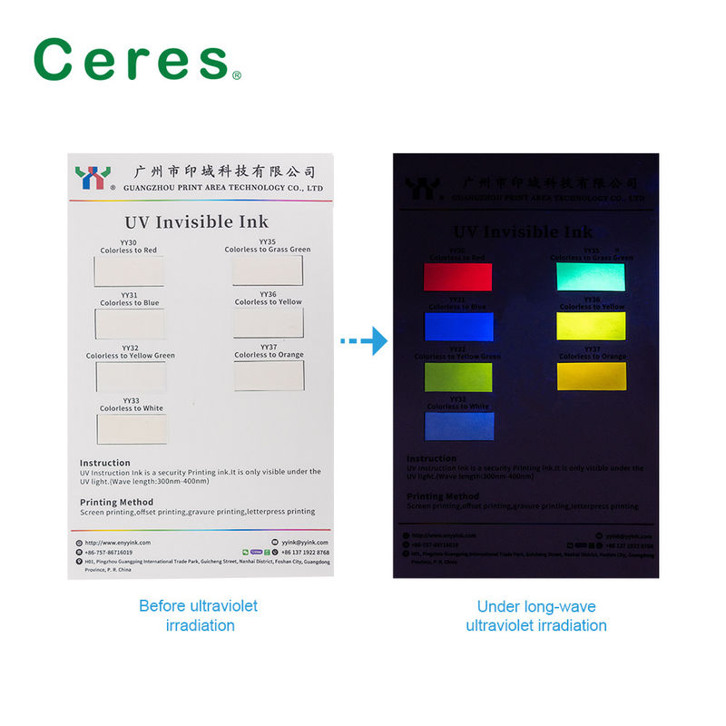 Ceres UV جوهر نامرئی بی رنگ تا سبز طبیعی خشک