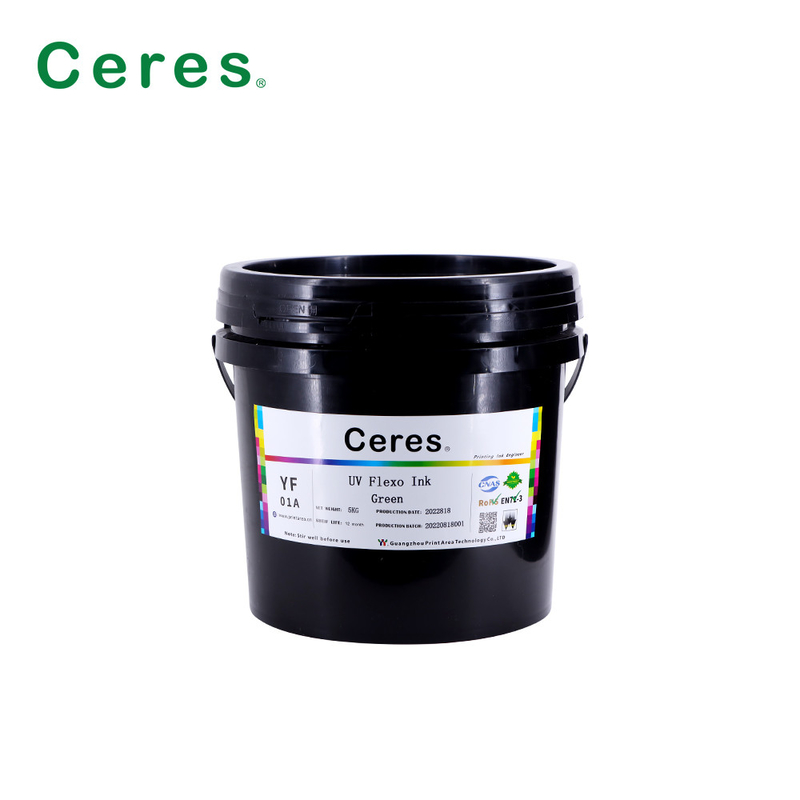 Rohs Green UV Flexo Ink رنگ پانتون برای کاغذ و پلاستیک