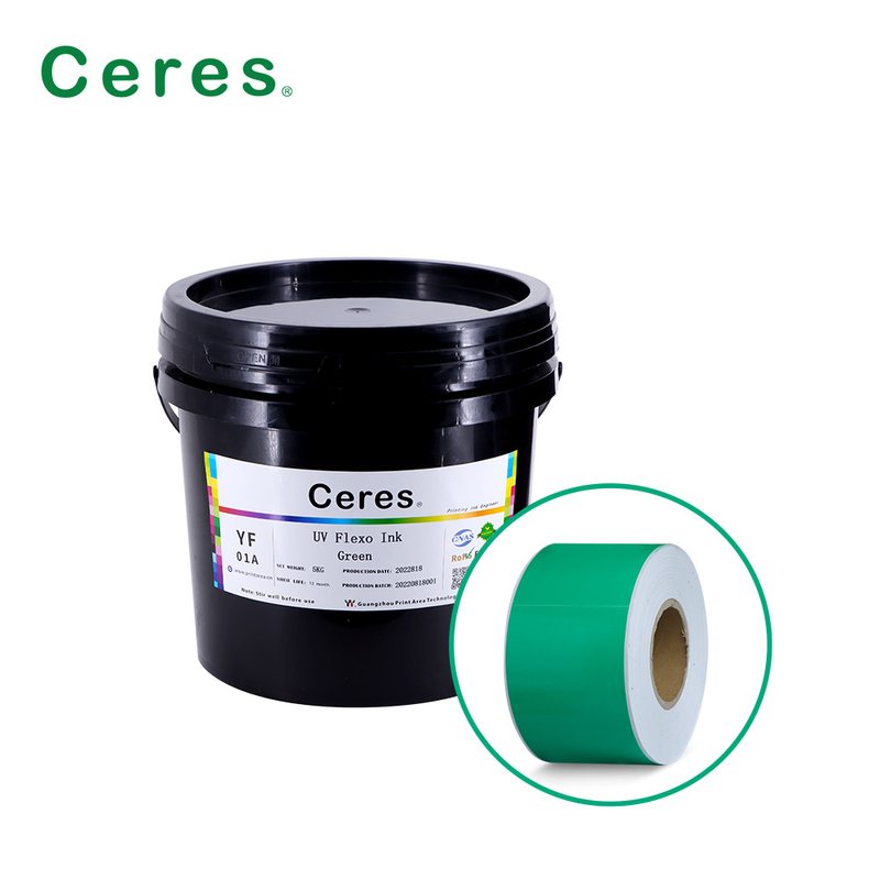 Rohs Green UV Flexo Ink رنگ پانتون برای کاغذ و پلاستیک