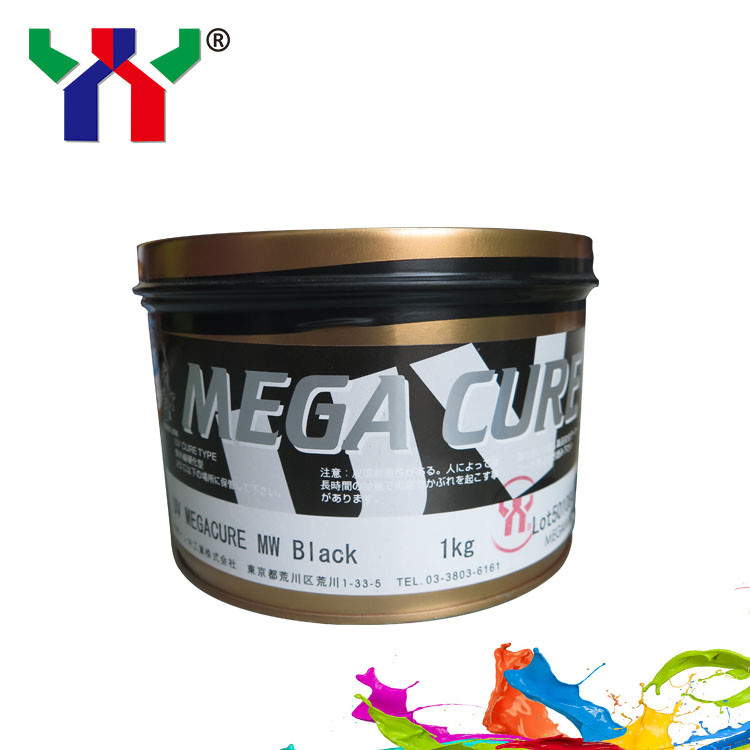 Megami Mega Cure جوهر آفست UV CMYK جوهر خشک کننده سریع برای چاپ پلاستیکی