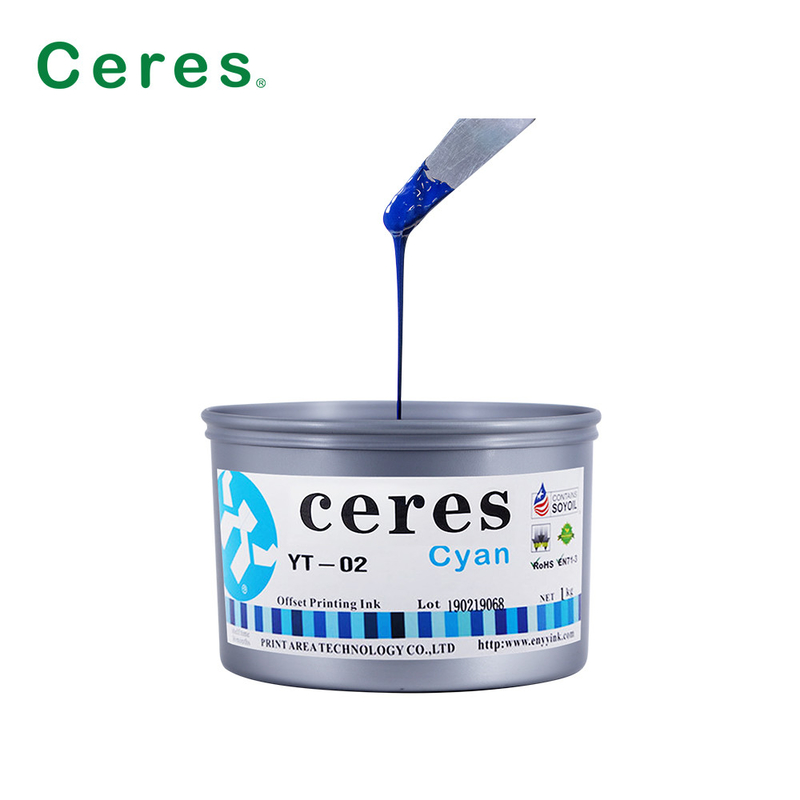 رنگ های روشن Offset Printing Ink Paper High Gloss Cmyk Inks میگنتا