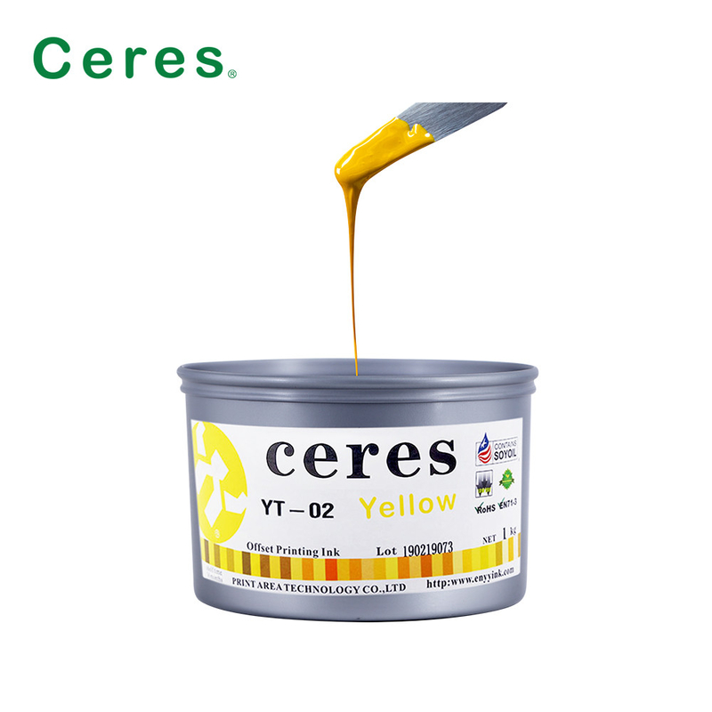 رنگ های روشن Offset Printing Ink Paper High Gloss Cmyk Inks میگنتا