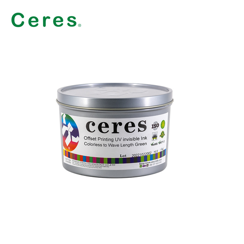 رنگ بی رنگ چمن سبز نامرئی رنگ UV Offset Printing Normal Dry Solvent Based Ink