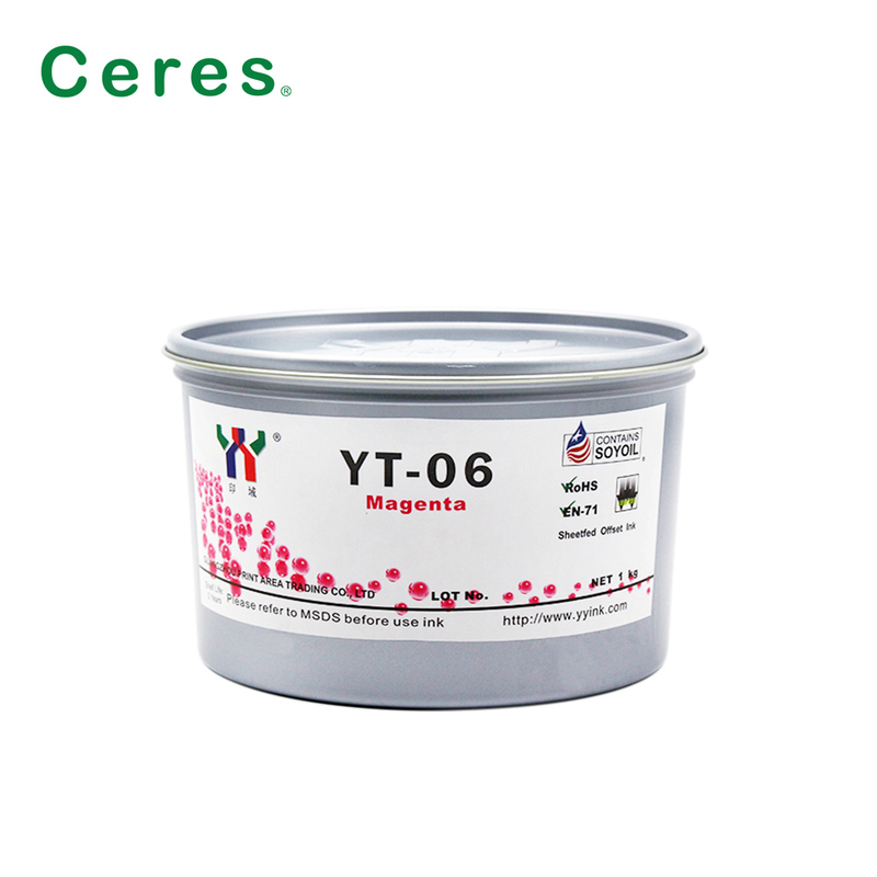 Ceres YT-06 جوهر چاپ آفست مبتنی بر حلال برای ملامین با بسته بندی 1 کیلوگرم / CAN و کیفیت درجه A +