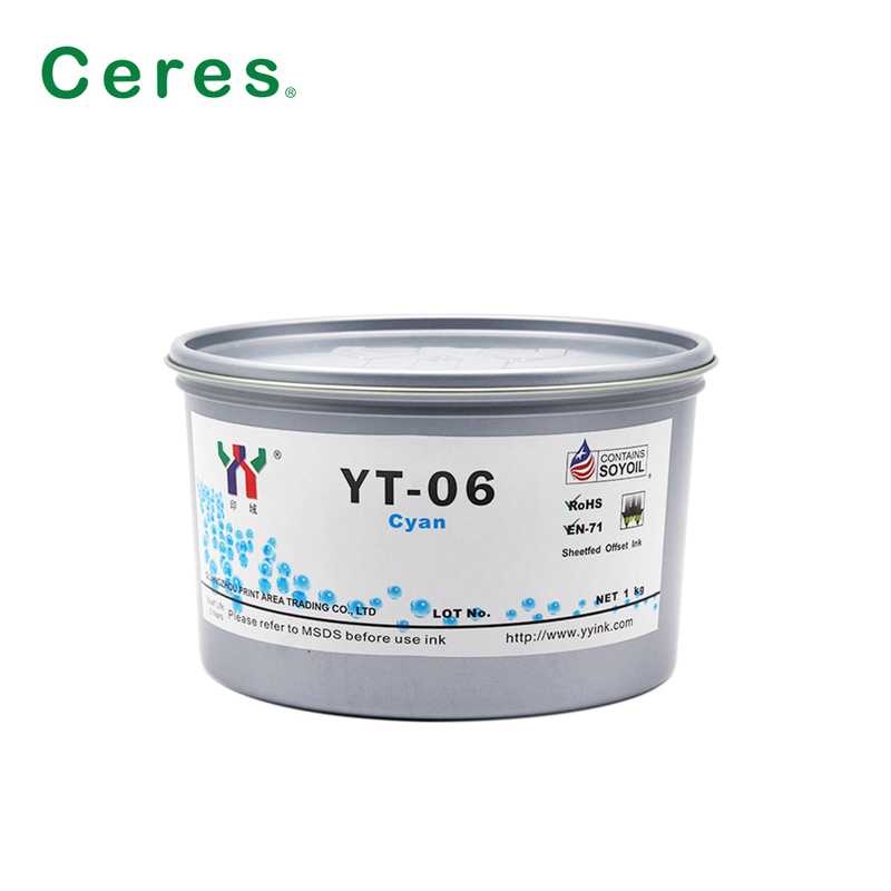 Ceres YT-06 جوهر چاپ آفست مبتنی بر حلال برای ملامین با بسته بندی 1 کیلوگرم / CAN و کیفیت درجه A +