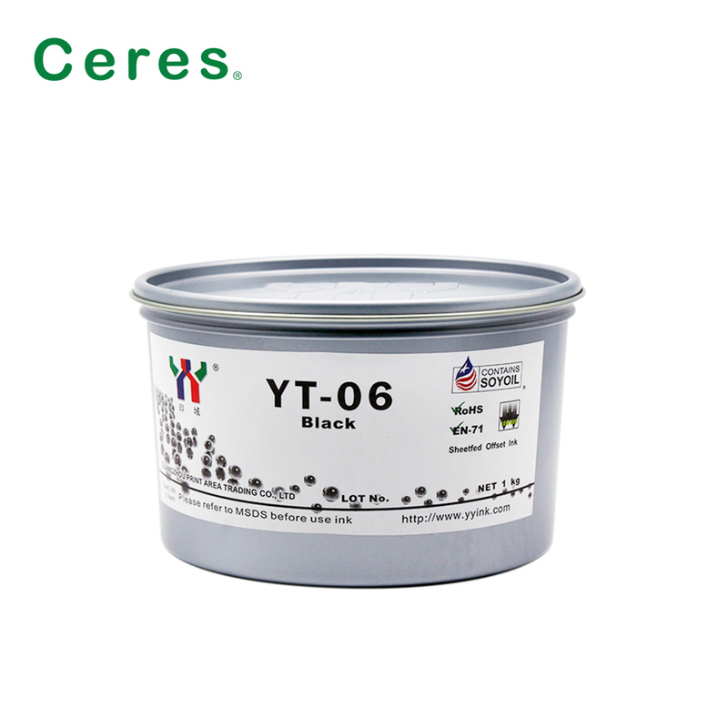 Ceres YT-06 جوهر چاپ آفست مبتنی بر حلال برای ملامین با بسته بندی 1 کیلوگرم / CAN و کیفیت درجه A +