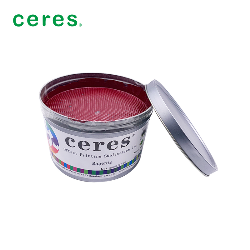 جوهر سابلیمیشن سرخابی برای چاپ افست با دمای انتقال 180-220 درجه و وزن کاغذ 70-110 گرم برای اختلاف رنگ کم