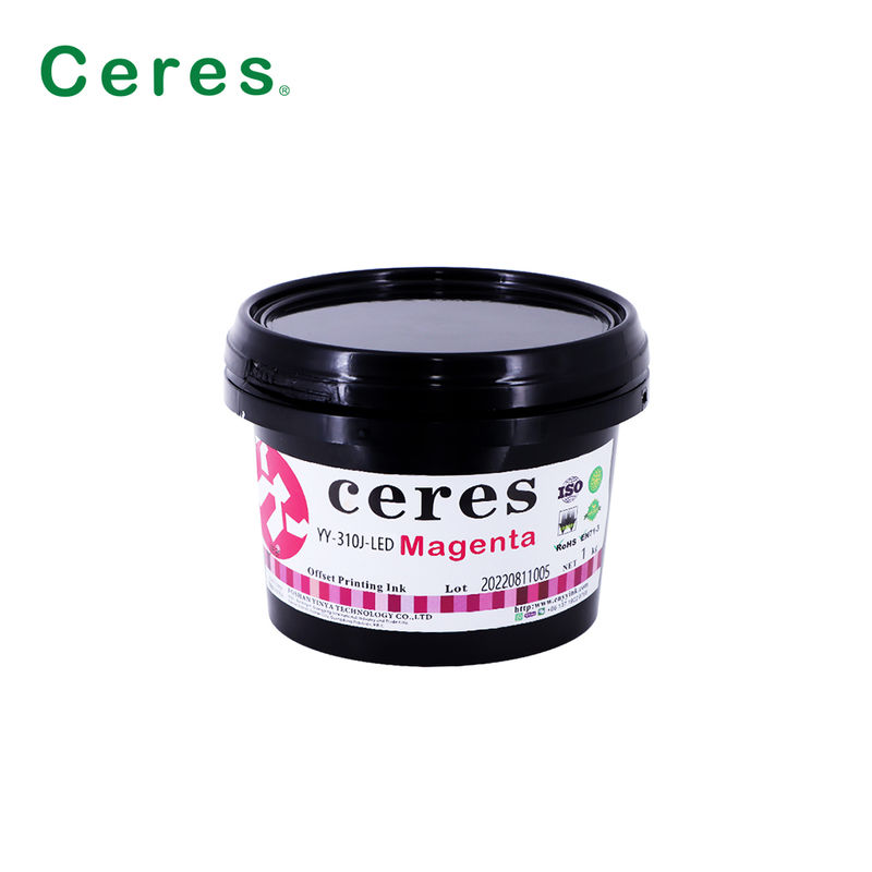 Ceres YY-310 UV LED Offset Ink با ضخامت 100 ~ 150um و رنگ های CMYK Pantone برای چاپ با کیفیت بالا