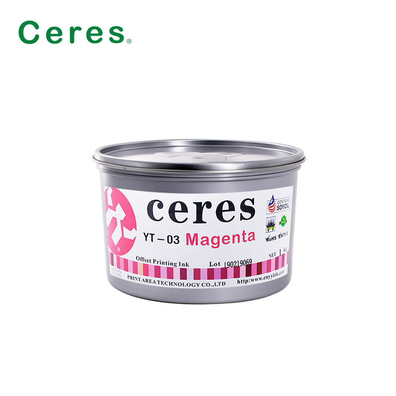 جوهر چاپ آفست مبتنی بر حلال EN71-3 برای چاپ با کیفیت بالا YT-03 CMYK