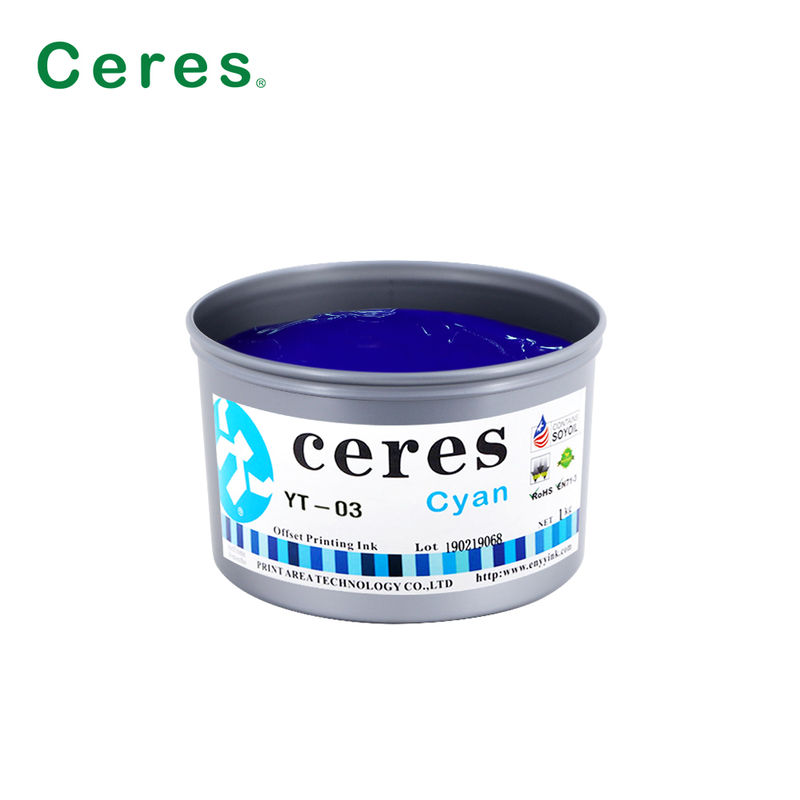 جوهر افست سویا سریع خشک شونده سازگار با محیط زیست با جلای بالا Ceres YT-03 برای چاپ CMYK