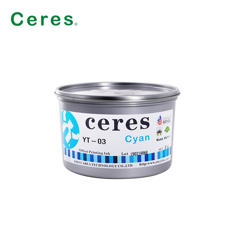 جوهر افست سویا سریع خشک شونده سازگار با محیط زیست با جلای بالا Ceres YT-03 برای چاپ CMYK