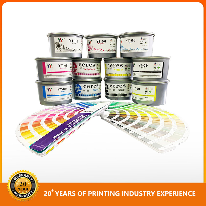 رنگ های روشن Offset Printing Ink Paper High Gloss Cmyk Inks میگنتا