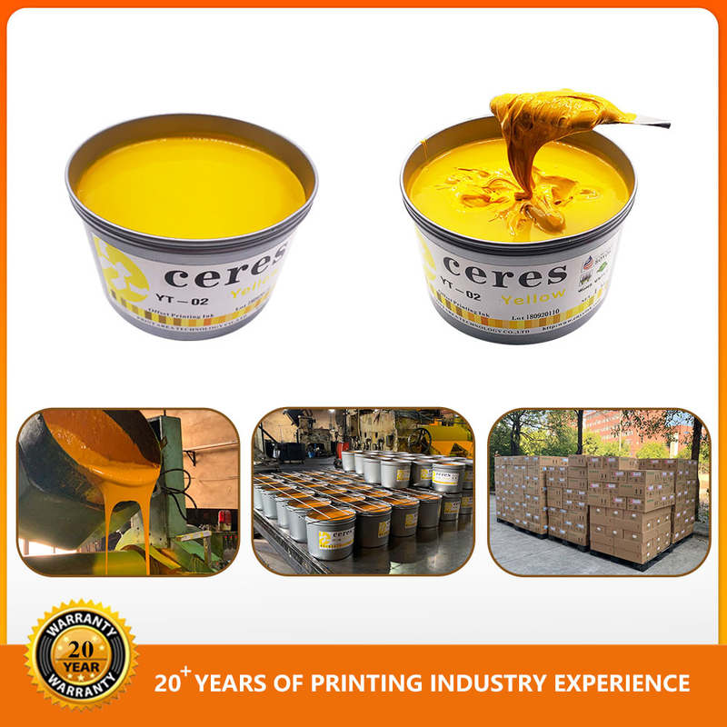 رنگ های روشن Offset Printing Ink Paper High Gloss Cmyk Inks میگنتا