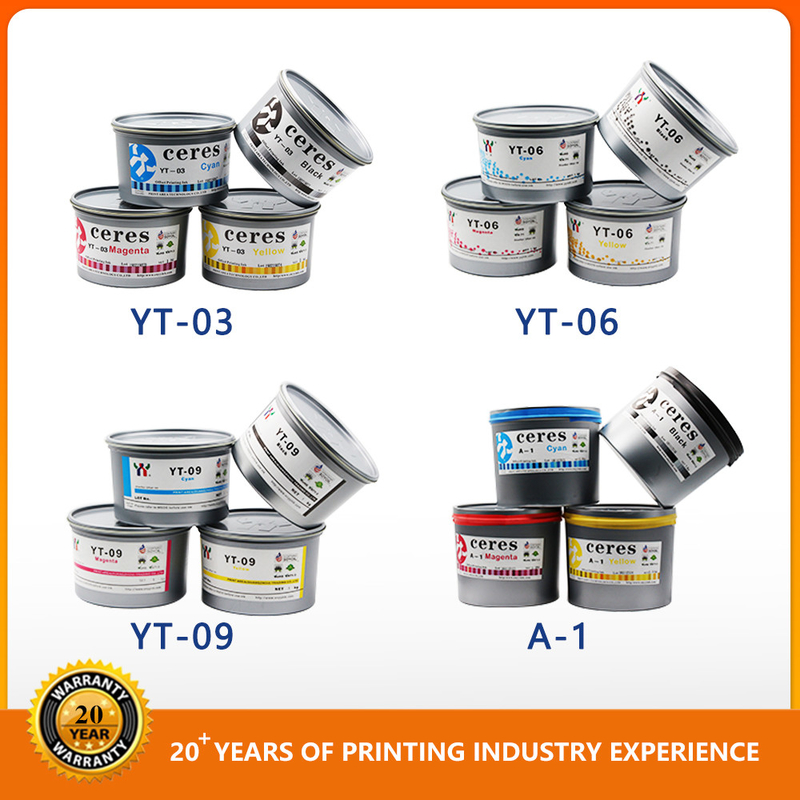 رنگ های روشن Offset Printing Ink Paper High Gloss Cmyk Inks میگنتا