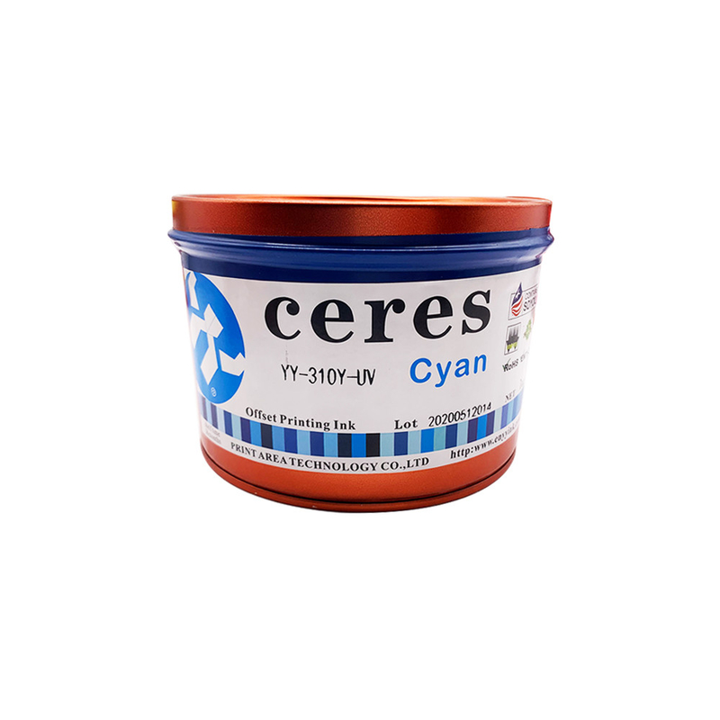 1 کیلوگرم می تواند جوهر چاپ UV Offset CMYK Reflex Blue Spot رنگ جوهر مخلوط کننده